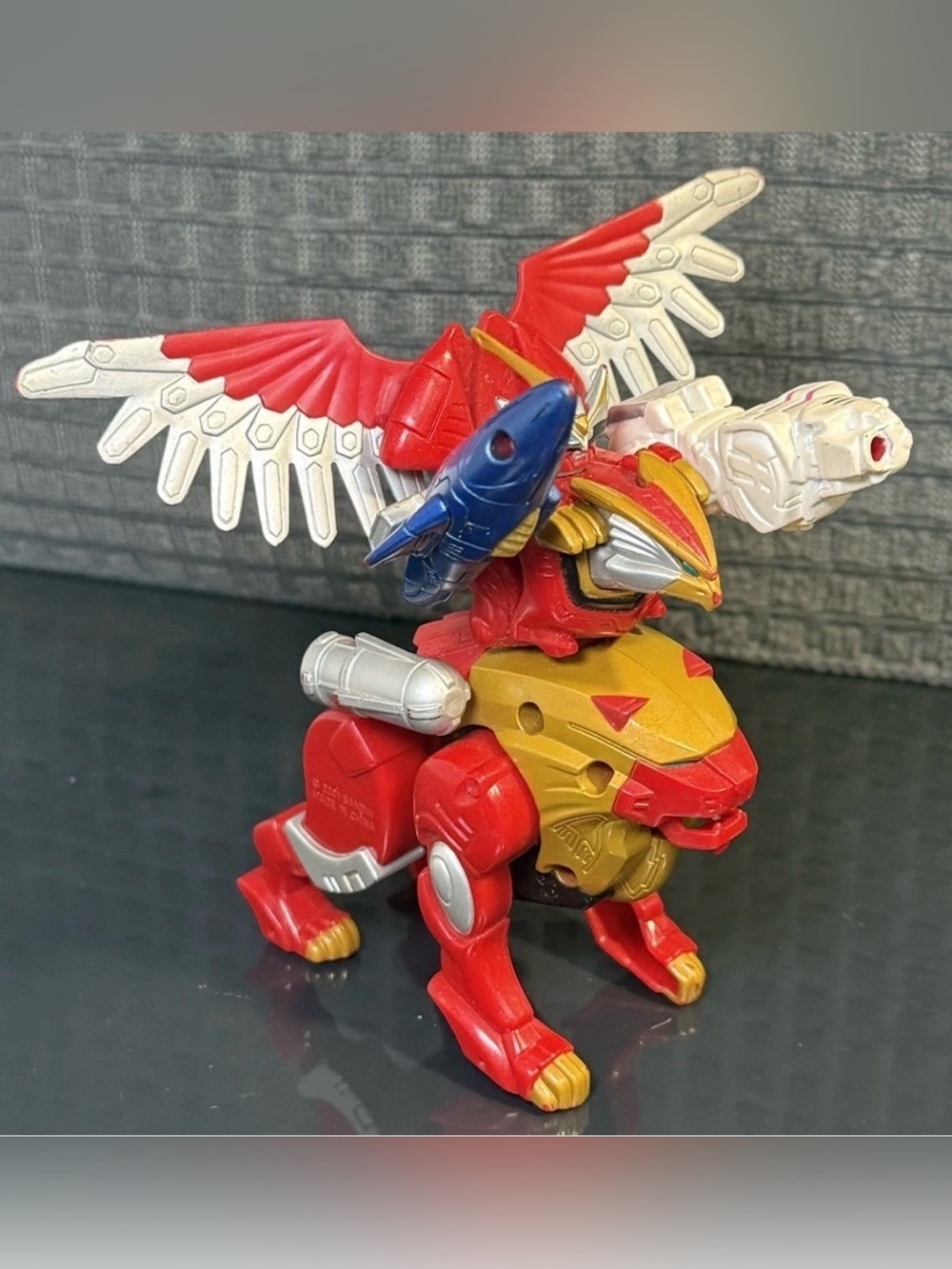 Red Lion Megazord Power Rangers Wild Force 5.5" Zord Action Figure 2001 Bandai